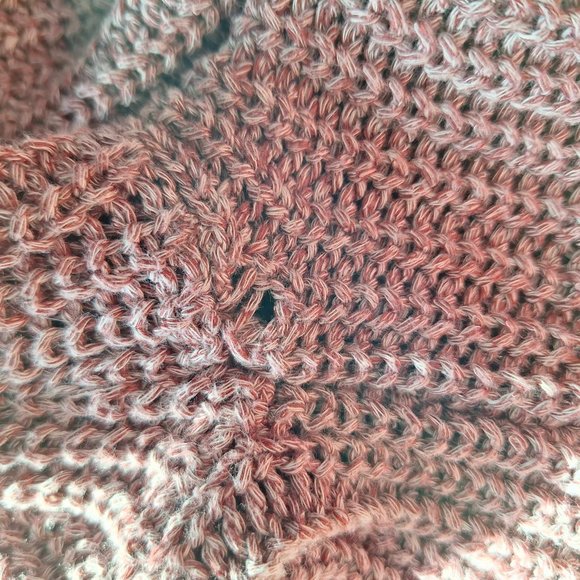 Rag Poets Pullover Knit Sweater Marled Long Sleeve Cowl Neck Cut Out Size Large - Picture 6 of 9